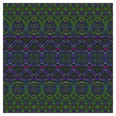 Boho Purple Green Pattern Long Sheer Chiffon Scarf  by SpinnyChairDesigns