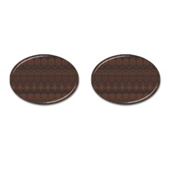 Boho Chocolate Brown Cufflinks (oval) by SpinnyChairDesigns