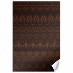 Boho Chocolate Brown Canvas 20  X 30  by SpinnyChairDesigns