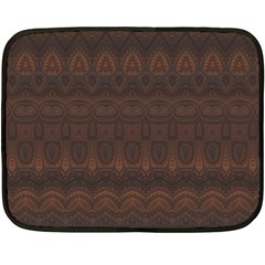 Boho Chocolate Brown Double Sided Fleece Blanket (mini)  by SpinnyChairDesigns