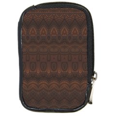 Boho Chocolate Brown Compact Camera Leather Case by SpinnyChairDesigns