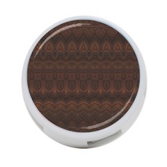 Boho Chocolate Brown 4-port Usb Hub (one Side) by SpinnyChairDesigns