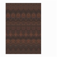 Boho Chocolate Brown Small Garden Flag (two Sides) by SpinnyChairDesigns