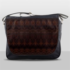 Boho Chocolate Brown Messenger Bag by SpinnyChairDesigns