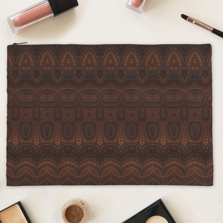 Boho Chocolate Brown Cosmetic Bag (XXL)