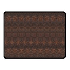 Boho Chocolate Brown Double Sided Fleece Blanket (small)  by SpinnyChairDesigns