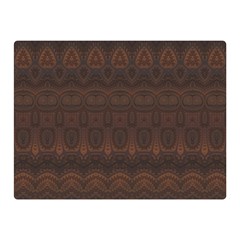 Boho Chocolate Brown Double Sided Flano Blanket (mini)  by SpinnyChairDesigns