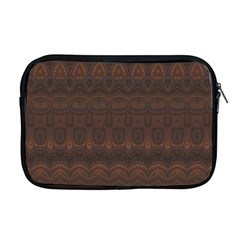 Boho Chocolate Brown Apple Macbook Pro 17  Zipper Case by SpinnyChairDesigns