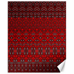 Boho Red Black Grey Canvas 16  X 20  by SpinnyChairDesigns