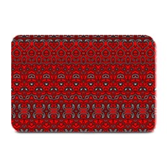 Boho Red Black Grey Plate Mats by SpinnyChairDesigns