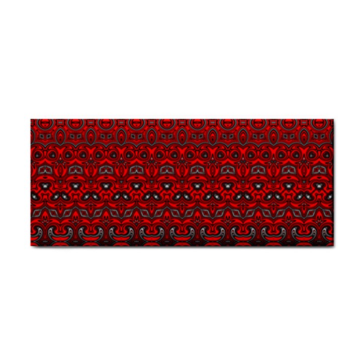 Boho Red Black Grey Hand Towel