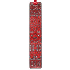 Boho Red Black Grey Large Book Marks by SpinnyChairDesigns