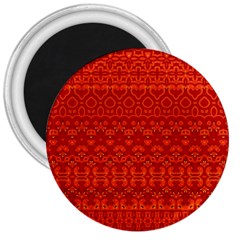 Boho Red Orange 3  Magnets by SpinnyChairDesigns