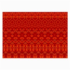 Boho Red Orange Large Glasses Cloth by SpinnyChairDesigns