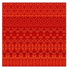 Boho Red Orange Large Satin Scarf (square) by SpinnyChairDesigns