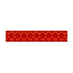 Boho Red Orange Flano Scarf (mini) by SpinnyChairDesigns