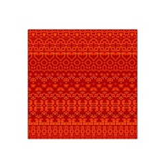 Boho Red Orange Satin Bandana Scarf by SpinnyChairDesigns