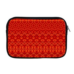 Boho Red Orange Apple Macbook Pro 17  Zipper Case by SpinnyChairDesigns