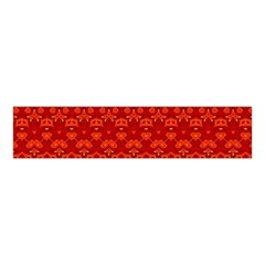 Boho Red Orange Velvet Scrunchie by SpinnyChairDesigns