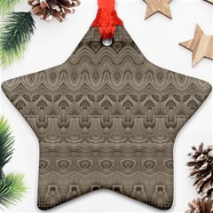 Boho Khaki  Ornament (star) by SpinnyChairDesigns