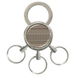 Boho Khaki  3-Ring Key Chain Front