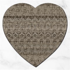 Boho Khaki  Jigsaw Puzzle (heart) by SpinnyChairDesigns