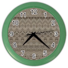 Boho Khaki  Color Wall Clock by SpinnyChairDesigns