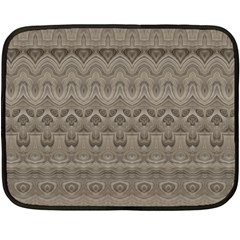 Boho Khaki  Double Sided Fleece Blanket (mini)  by SpinnyChairDesigns