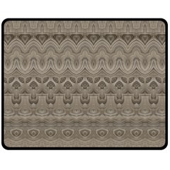 Boho Khaki  Fleece Blanket (medium)  by SpinnyChairDesigns