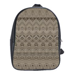 Boho Khaki  School Bag (xl) by SpinnyChairDesigns