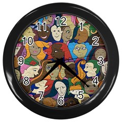 Sisters2020 Wall Clock (black) by Kritter