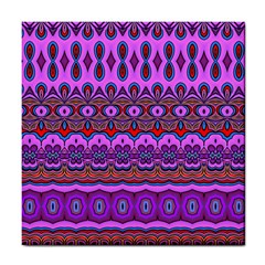 Boho Magenta Pattern Tile Coaster by SpinnyChairDesigns