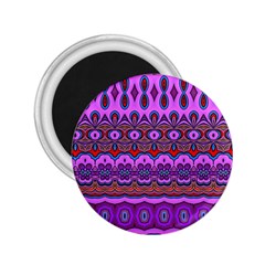 Boho Magenta Pattern 2 25  Magnets by SpinnyChairDesigns