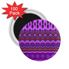 Boho Magenta Pattern 2 25  Magnets (100 Pack)  by SpinnyChairDesigns