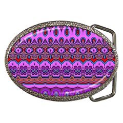 Boho Magenta Pattern Belt Buckles by SpinnyChairDesigns