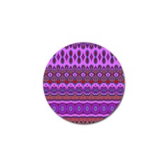 Boho Magenta Pattern Golf Ball Marker (4 Pack) by SpinnyChairDesigns