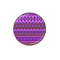 Boho Magenta Pattern Hat Clip Ball Marker by SpinnyChairDesigns