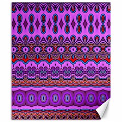 Boho Magenta Pattern Canvas 8  X 10  by SpinnyChairDesigns