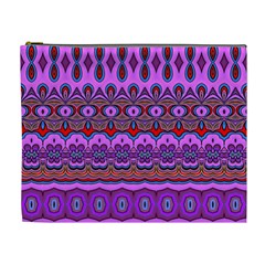 Boho Magenta Pattern Cosmetic Bag (xl) by SpinnyChairDesigns