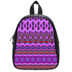 Boho Magenta Pattern School Bag (small) by SpinnyChairDesigns