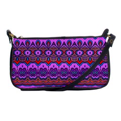 Boho Magenta Pattern Shoulder Clutch Bag by SpinnyChairDesigns