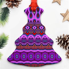 Boho Magenta Pattern Ornament (christmas Tree)  by SpinnyChairDesigns