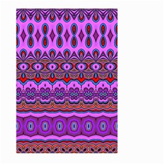 Boho Magenta Pattern Large Garden Flag (two Sides) by SpinnyChairDesigns