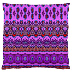 Boho Magenta Pattern Large Cushion Case (one Side) by SpinnyChairDesigns