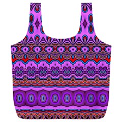 Boho Magenta Pattern Full Print Recycle Bag (xxxl) by SpinnyChairDesigns