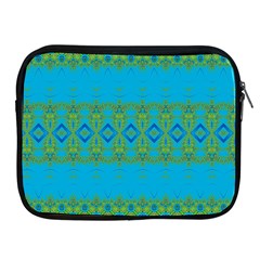 Boho Blue Green Pattern Apple Ipad 2/3/4 Zipper Cases