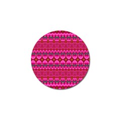 Boho Bright Pink Floral Golf Ball Marker (10 Pack) by SpinnyChairDesigns