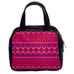 Boho Bright Pink Floral Classic Handbag (Two Sides) Front