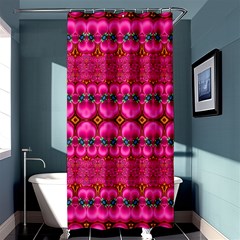 Boho Bright Pink Floral Shower Curtain 36  X 72  (stall)  by SpinnyChairDesigns