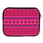 Boho Bright Pink Floral Apple iPad 2/3/4 Zipper Cases Front